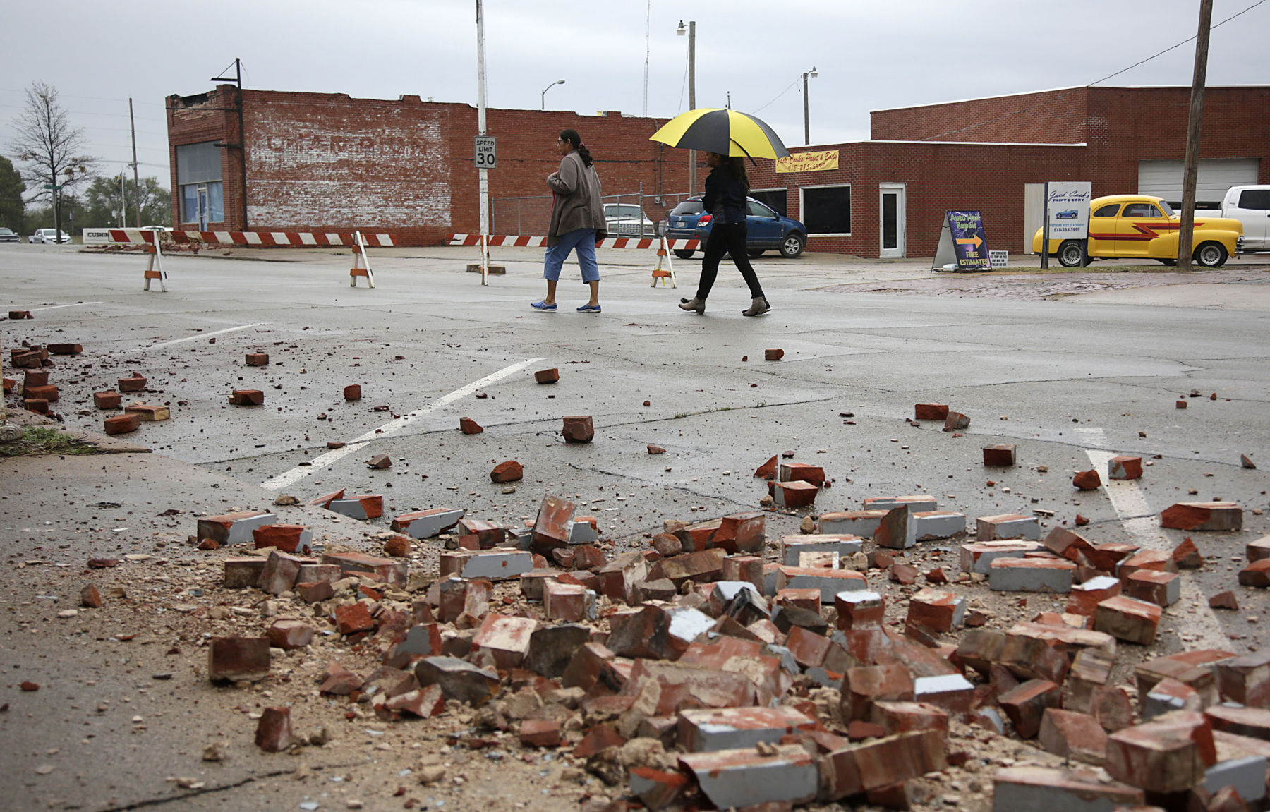 Cushing earthquake damage